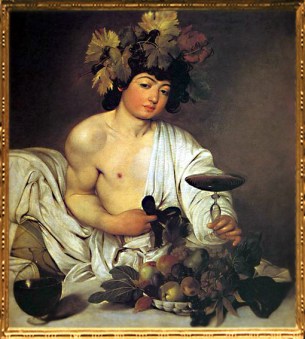 D'après Bacchus, Michelangelo Merisi da Caravaggio, dit Le Caravage, fin XVIe- XVIIe siècle apjc, Italie. (Marsailly/Blogostelle)