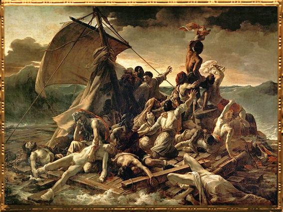 D'après Le Radeau de la Méduse, Théodore Géricault,1818-1819, D'après La Grande Odalisque, Jean-Auguste-Dominique Ingres, 1814, XIXe siècle. (Marsailly/Blogostelle)