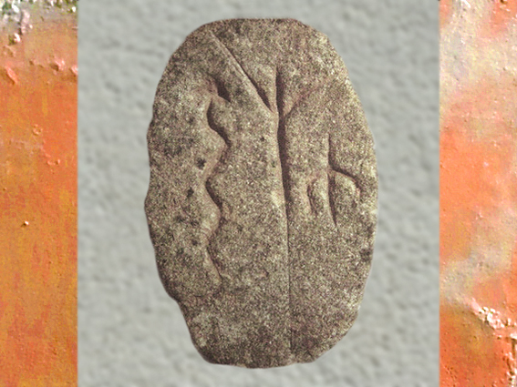 D'après un galet gravé, site de Gobleki Tepe, vers 9000 ans avjc, Anatolie, Levant. Turquie. (Marsailly/Blogostelle.)