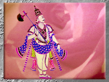 D’après une représentation de Parashu-Râma, armé de sa hache, art de l’Inde. (Marsailly/Blogostelle)