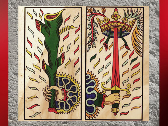 D'après l'Epée, associée à l'Air, et le Bâton au Feu, dans le Tarot de Marseille. (Marsailly/Blogostelle)