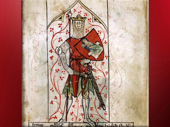 D'après le roi Arthur et les couronnes des royaumes conquis, Chroniques de Peter Pierre de Langtoft, chanoine du prieuré augustinien de Bridlington, 1307, XIVe siècle, art médiéval. (Marsailly/Blogostelle)