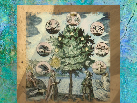 D'après une image alchimique, la correspondance entre les métaux et les planètes dans l'opus de l'alchimie, XVIIe siècle. (Marsailly/Blogostelle)