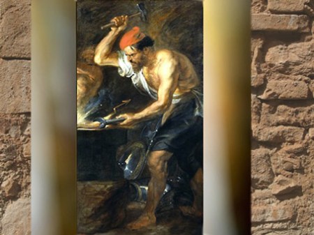 D'après Héphaïstos-Vulcain forgeant le Foudre de Zeus, Pierre Paul Rubens, 1636-1638, huile sur toile, XVIIe siècle. (Marsailly/Blogostelle)