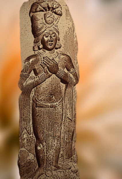 D'après un roi-nâgâ, déité aquatique, Bharhût, Madhya Pradesh, Inde. (Marsailly/Blogostelle)