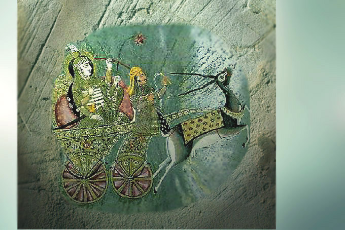 D'après une image du dieu védique Soma, parfois associé à la Lune, Inde ancienne. (Marsailly/Blogostelle)