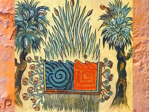 D'après l'Union Alchimique de l'Eau et du Feu, Historia Tolteca Chichimeca, XVIe siècle, Mésoamérique. (Marsailly/Blogostelle)