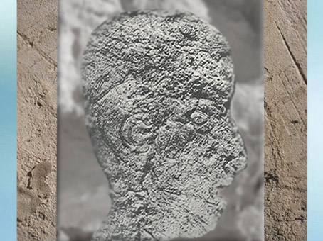 D'après un portrait d'homme, grotte de La Marche, magdalénien, Poitou-Charentes, France, paléolithique supérieur. (Marsailly/Blogostelle)