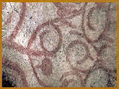 D'après des peintures pariétales, hypogée de Hal Safliéni, IVe - IIIe millénaire avjc, Malte, néolithique. (Marsailly/Blogostelle)