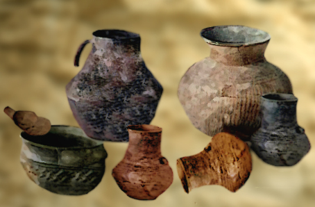 D'après des poteries de Videlles, Essonne, France, âge du Bronze. (Marsailly/Blogostelle)