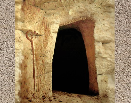 D'après une hypogée, Saran, dans la Marne, motif de rouelle, France, âge du Bronze. (Marsailly/Blogostelle)