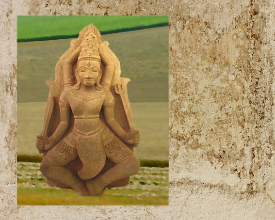 D'après une image supposée du dieu védique Aryaman, dieu tutélaire des tribus Ârya, Inde ancienne. (Marsailly/Blogostelle)