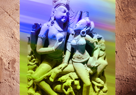 D'après le dieu hindou Shiva et Pârvatî, et son épouse et sa shakti, IXe-Xe siècle, Uttar Pradesh, période médiévale, Inde ancienne. (Marsailly/Blogostelle)