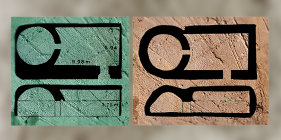 D'après les plans de la Sudama et de la caverne Lomas Rishi, mont Barâbar, Nord, époque Maurya, Inde ancienne. (Marsailly/Blogostelle)