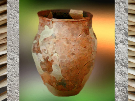 D'après un grand vase de Martigues, terre cuite, Sud de la France, Gaule celtique. (Marsailly/Blogostelle)