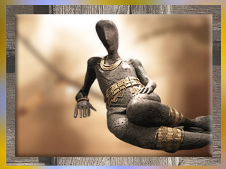 D'après les riches parures en or d'une femme, dépôt-trésor, Bourgogne, France, période de Hallstatt, art celte, premier âge du Fer. (Marsailly/Blogostelle)