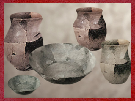 D'après des poteries de Martigues, âge du Fer dans le Midi de la France. (Marsailly/Blogostelle)