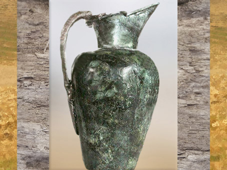 D'après une oenochoé étrusque, tombe celte de Vix, Bourgogne, Ve siècle avjc, fin Hallstatt-La Tène, âge du Fer. (Marsailly/Blogostelle)