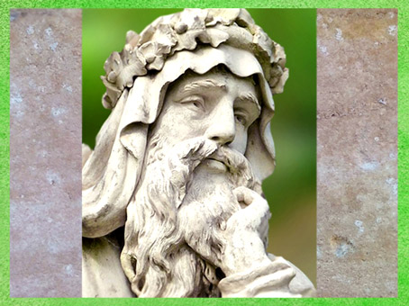 D'après le visage du druide du parc de Croome Worcester, Worcestershire, Royaume-Uni. (Marsailly/Blogostelle)