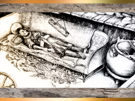 D'après la tombe du prince celte de Hochdorf, VIe siècle avjc, civilisation de Hallstatt, premier âge du Fer. (Marsailly/Blogostelle)