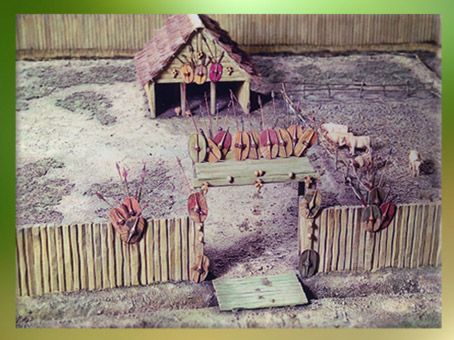 D'après le sanctuaire de Gournay-sur-Aronde, Oise, reconstitution, IVe-Ier siècle avjc, La Tène, Gaule celtique, âge du Fer. (Marsailly/Blogostelle)