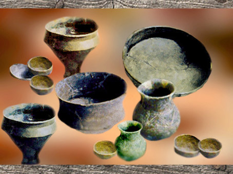 D'après des céramiques, dépôt funéraire, Picardie, La Tène, Gaule celtique, âge du Fer. (Marsailly/Blogostelle)