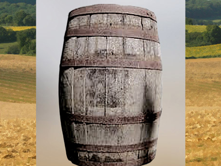 D'après un tonneau, travail du bois et du fer forgé. (Marsailly/Blogostelle)