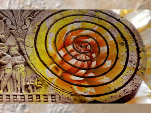 D'après une spirale sur le décor du grand stûpa de Sânchî, Ier siècle avjc-Ier siècle apjc, Inde du Nord. (Marsailly/Blogostelle)