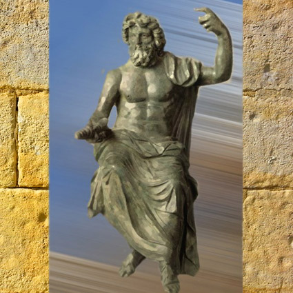D’après une statue de Zeus et son Fulmen spiralé, selon le grec Phidias, Ve siècle avjc, Ier-IIe siècle apjc, art Romain. (Marsailly/Blogostelle)