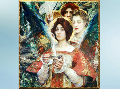 D'après L'âme de la Forêt, Edgar Maxence, peintre symboliste, 1898, XIXe siècle. (Marsailly/Blogostelle)