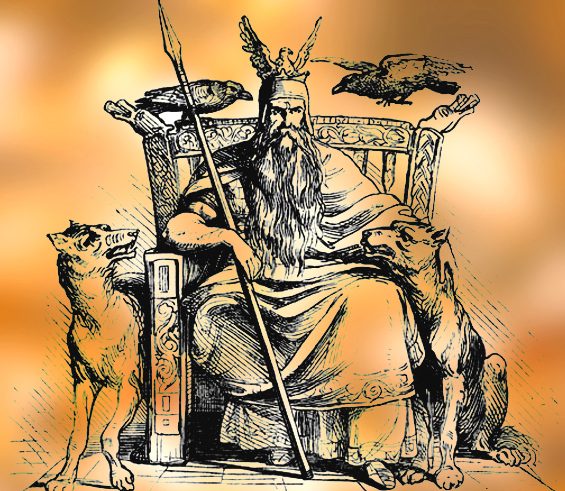 D'après le manuel de mythologie d'Alexander Murray, le dieu nordique Odhin, XIXe siècle. (Marsailly/Blogostelle.)