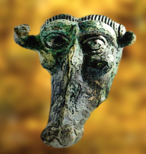 D'après une étrange figure zoomorphe en bronze, mobilier funéraire, IIIe siècle avjc, La Tène, en France : une évocation de la métamorphose ? (Illustration Marsailly/Blogostelle.)