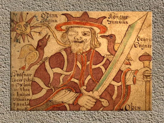 D'après une représentation du dieu Odhin, qui a sacrifié un œil dans la fontaine de Mimir pour y puiser toujours plus de sagesse.... (Illustration Marsailly/Blogostelle.)