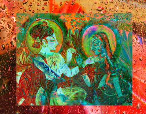 D'après le thème mythique du Sacre Royal et de la Souveraineté, période védique, Inde ancienne. (Marsailly/Blogostelle)