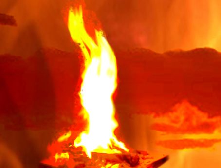 D'après le thème de l'autel du Feu, période védique, Inde ancienne. (Marsailly/Blogostelle)