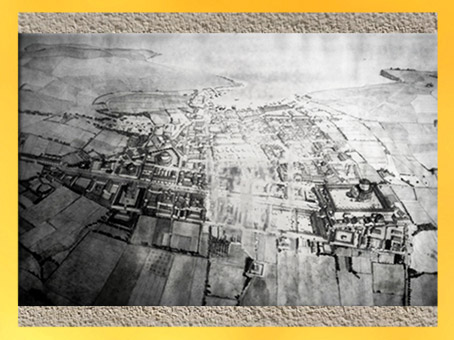 D'après une vue supposée de la cité portuaire de Noviogorum, Barzan, Charente maritime, Gaule Romaine, France. (Marsailly/Blogostelle)