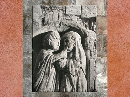 D'après les soins chez l'oculiste, détail, bas-relief sur pilier, Montiers-sur-Saulx, Meuse, Gaule Romaine. (Marsailly/Blogostelle)