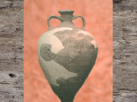 D'après une amphore de type fabrication en série, site de Sallèles, IIe siècle, Aude, France, Gaule Romaine. (Marsailly/Blogostelle)