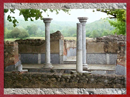 D'après la villa Montmaurin, les thermes, Midi-Pyrénées, IVe siècle, France, Gaule Romaine. (Marsailly/Blogostelle)