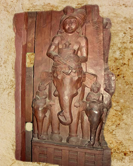 D'après un cavalier à dos d'éléphant, relief, stûpa de Bhârhut, IIe siècle avjc, Madhya Pradesh, Nord, Inde ancienne. (Marsailly/Blogostelle)