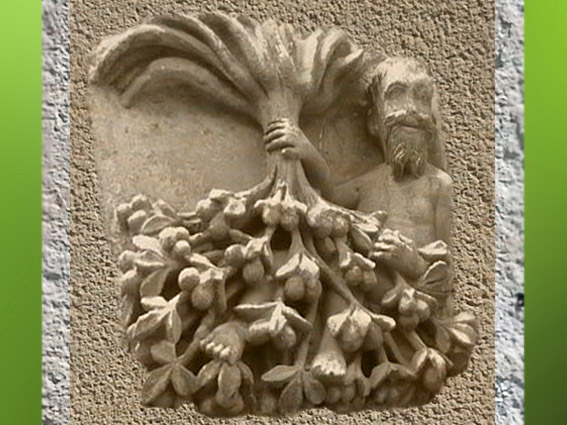 D'après le thème de l'Arbre renversé, Enseigne du Noyer Inversé, Poitier, XVIe siècle, France. (Marsailly/Blogostelle)