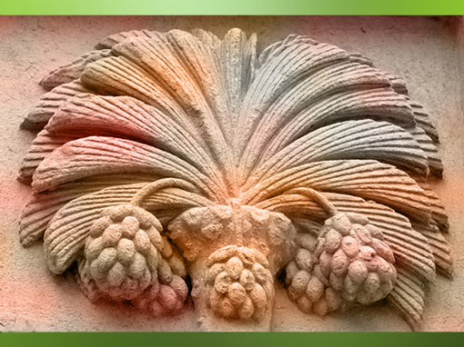 D'après le dattier du tympan du Palais Jacques Cœur, cité par Fulcanelli (Maisons Philosophales), XVe siècle, Bourges, France. (Marsailly/Blogostelle)