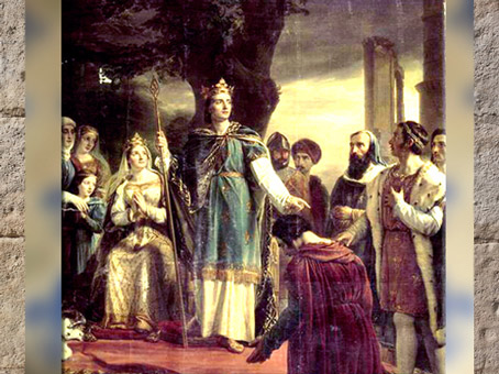 D'après Saint Louis, rend la justice sous le Chêne de Vincenne, Georges Rouget, XIXe siècle. (Marsailly/Blogostelle)