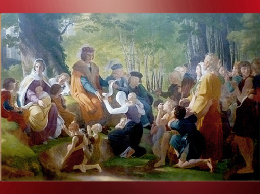 D'après Saint Louis sous le Chêne, rendant la justice, Pierre-Narcisse Guérin, déb XIXe siècle. (Marsailly/Blogostelle)