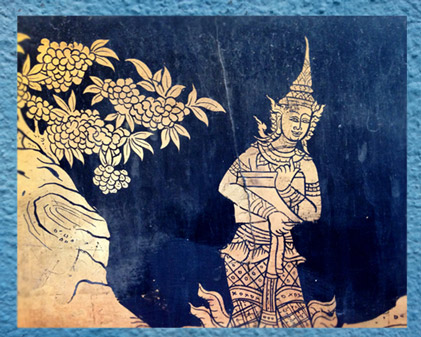 D’après un motif décoratif arboré du temple Wat Pho, Thaïlande. (Marsailly/Blogostelle)