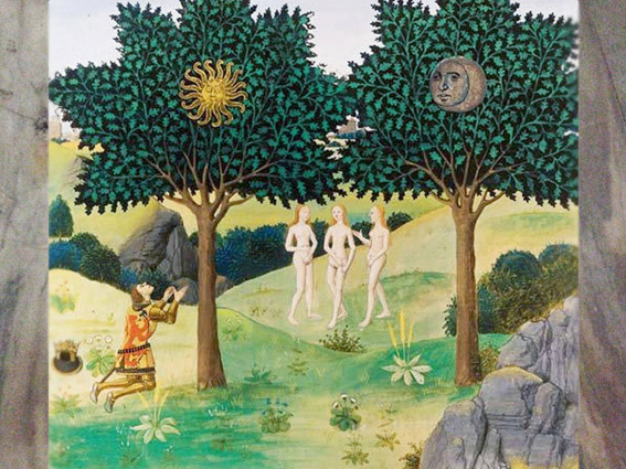 D'après Les Arbres du Soleil et de la Lune, Jean Wauquelin, Chroniques d’Alexandre Bruges, XVe siècle. (Marsailly/Blogostelle)