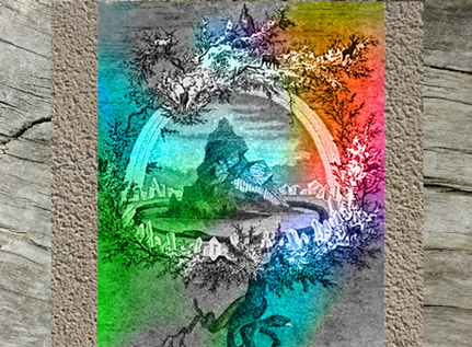 D'après le Frêne géant Yggdrasil, Friedrich Wilhelm Heine, XIXe siècle, mythologie nordique. (Marsailly/Blogostelle)