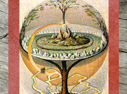 D'après Yggdrasil, par Oluf Bagge, graveur danois, XIXe siècle. (Marsailly/Blogostelle)