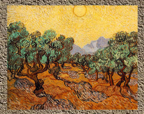 D'après Les Oliviers, Vincent Van Gogh, 1889. (Marsailly/Blogostelle)