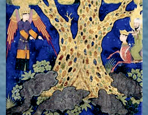 D'après une image de L’Arbre Thoubaa, arbre de Vie et de Félicité, art Musulman. (Marsailly/Blogostelle)